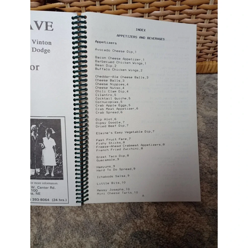 Vtg Spiral Cookbook Grand Olde‎ Players Omaha, Nebraska Community Theater 1980s